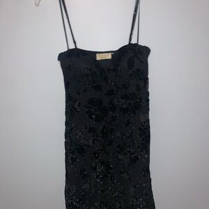 Victoria's Secret Black Slip Mini Dress Spaghetti Strap